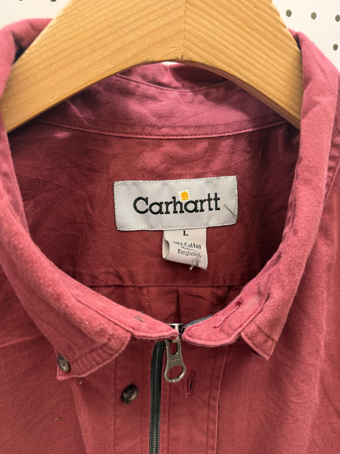 칼하트 리메이크 크롭 버건디 셔츠 U862 상품이미지5