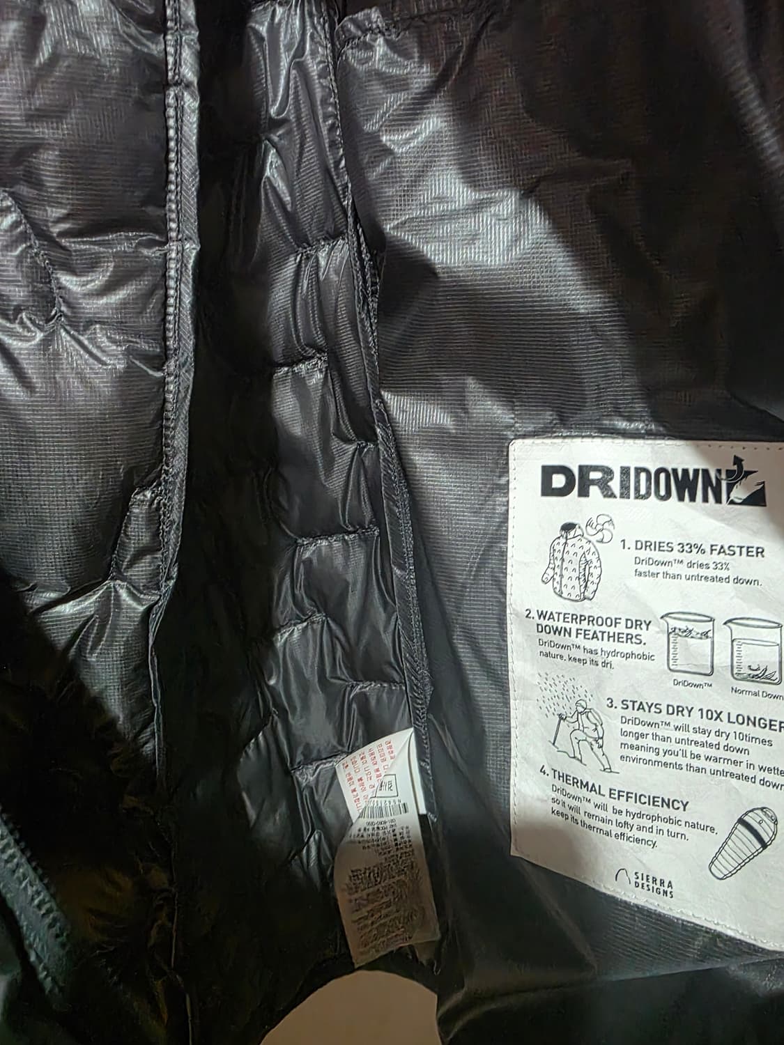 시에라 디자인 하프돔 후드 경량패딩 XL 상품이미지3