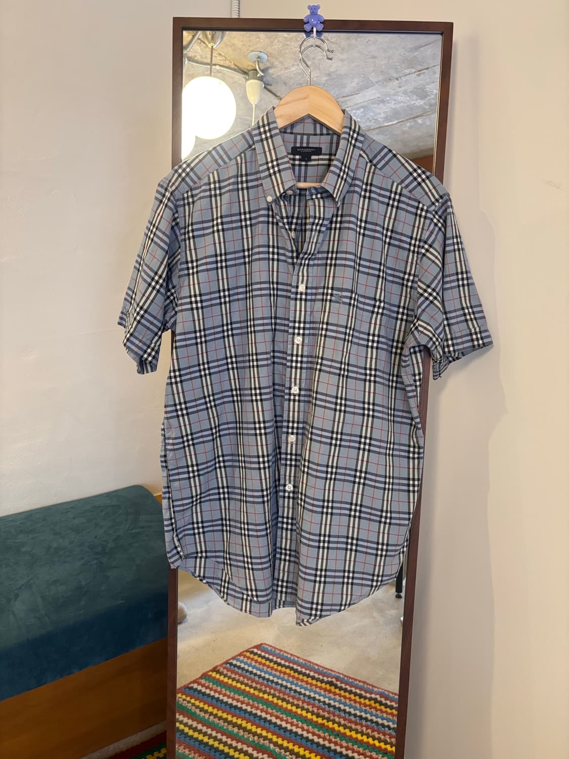 버버리 체크 반팔 셔츠 상품이미지2