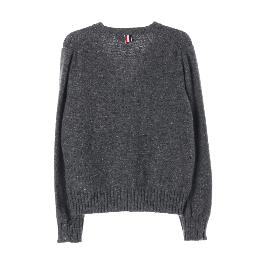 톰 브라운 사선 완장 도네갈 울 모헤어 브이넥 가디건 그레이 상품이미지2