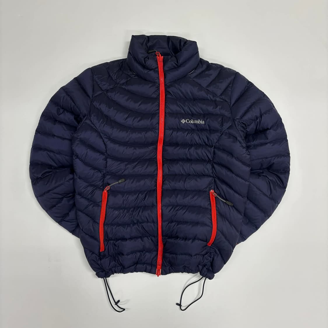 Columbia 컬럼비아 네이비 구스다운 자켓 걸즈 경량 패딩(M) 상품이미지2