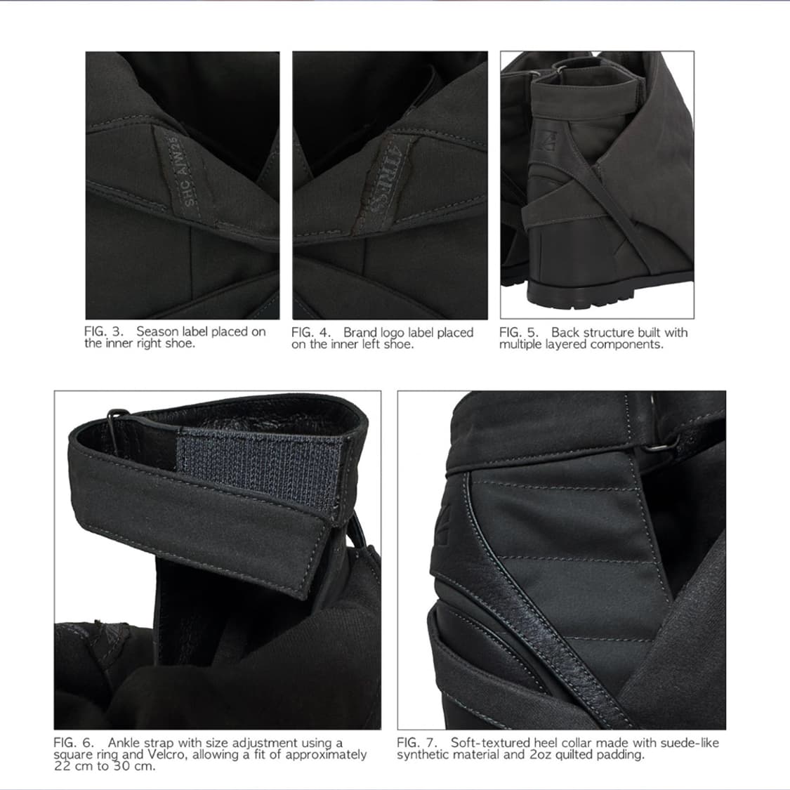 (260) 25AW 패디드-커버드 웻지 힐 01 / 애쉬 그레이 상품이미지8