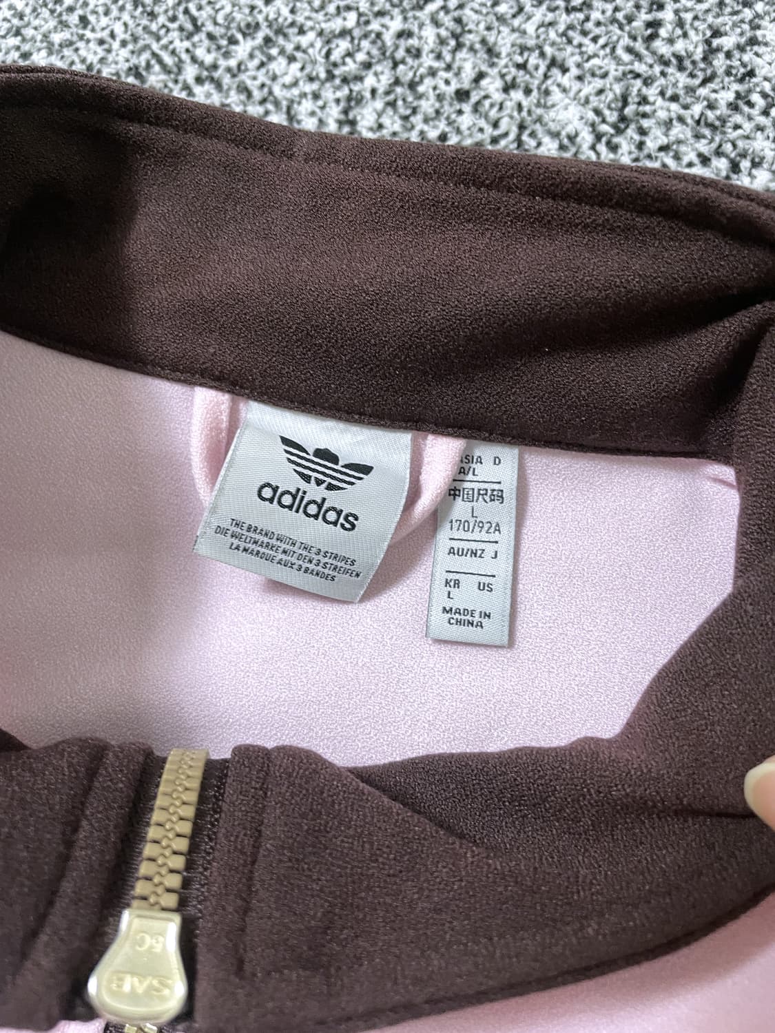 빈티지9. 아디다스 얼초배색 베켄바우어 트랙탑 핑크브라운 상품이미지3