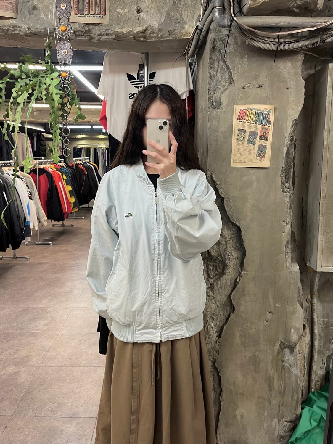 라코스테 리버시블 체크 블루종 자켓 스카이블루 105 #csz1839 상품이미지2