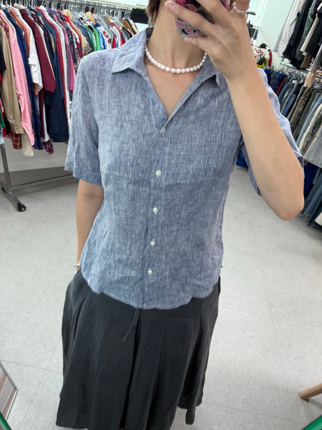 Italy linen blouse 린넨 블라우스 상품이미지8
