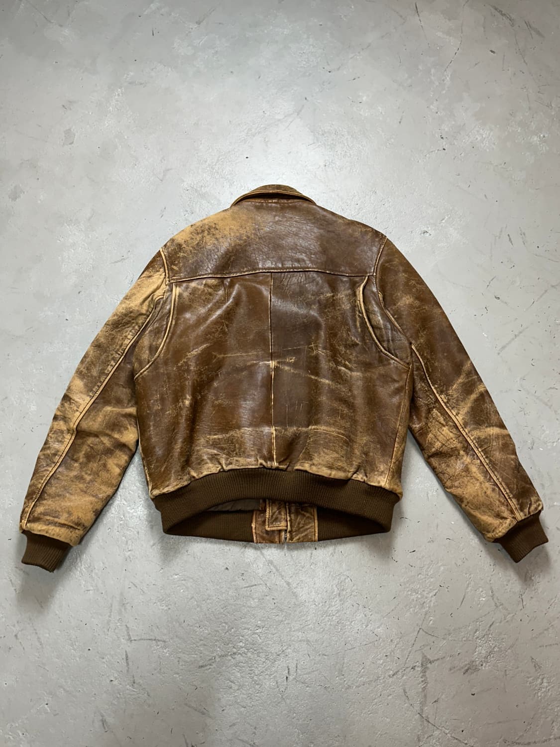 90's 디스 레더 봄버 자켓 빈티지 봄버 가죽 자켓 상품이미지4