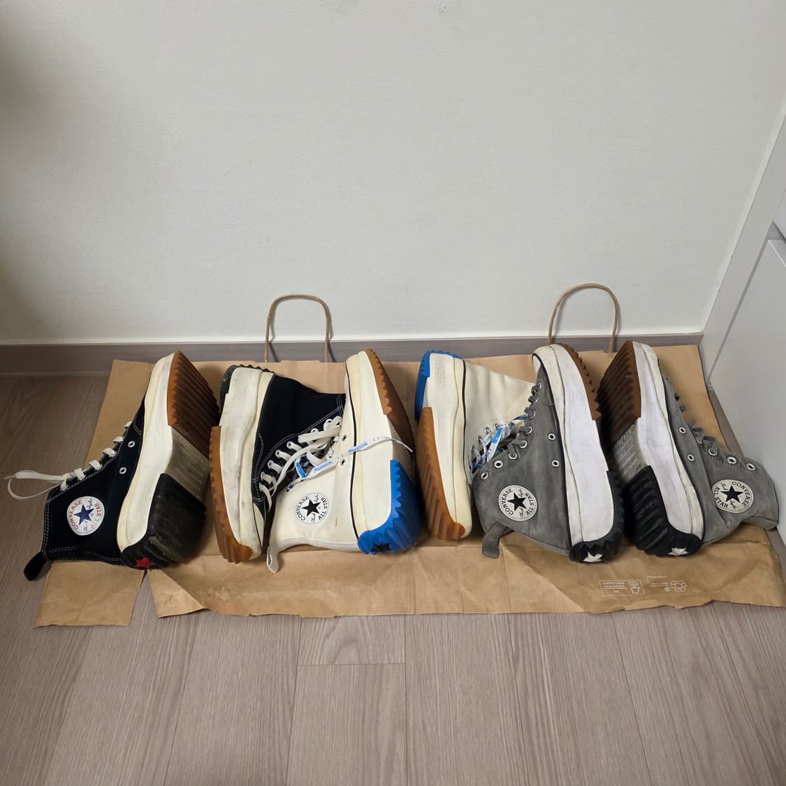 (중고) 컨버스 x JW 앤더슨 런스타 하이크 하이 2개+스모크 280 상품이미지6