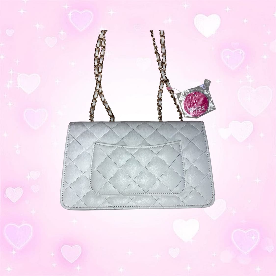 Ma*rs 마즈 고전 화이트 퀄팅 하트 로고 숄더백 갸루 상품이미지2