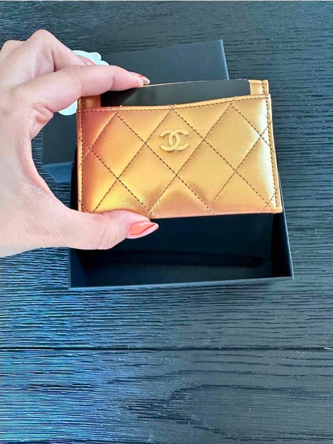 샤넬 금장 카드홀더 퀼팅 내장칩 모델 한정판 상품이미지4