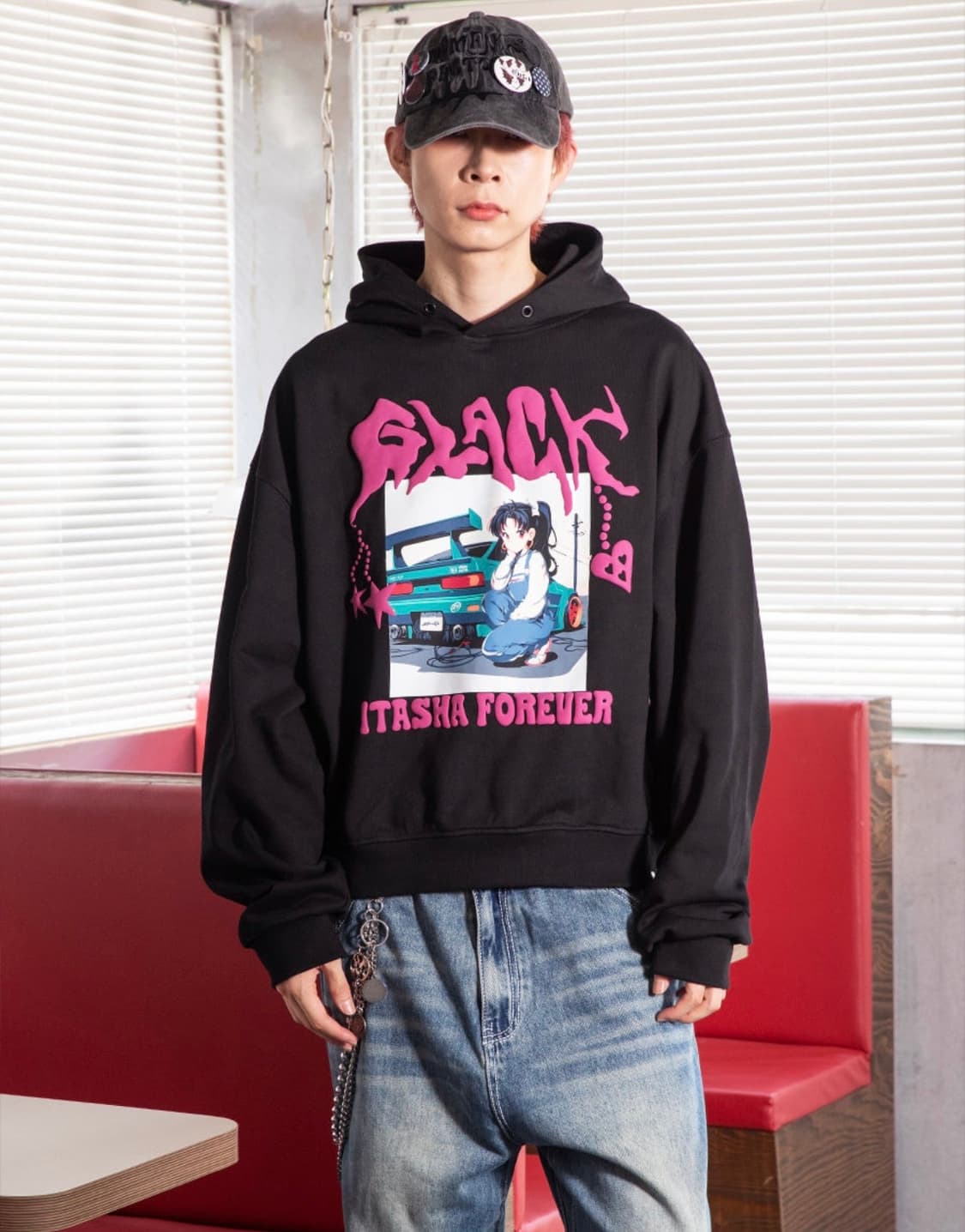 글랙 이타샤 풀오버 후디 블랙 상품이미지2