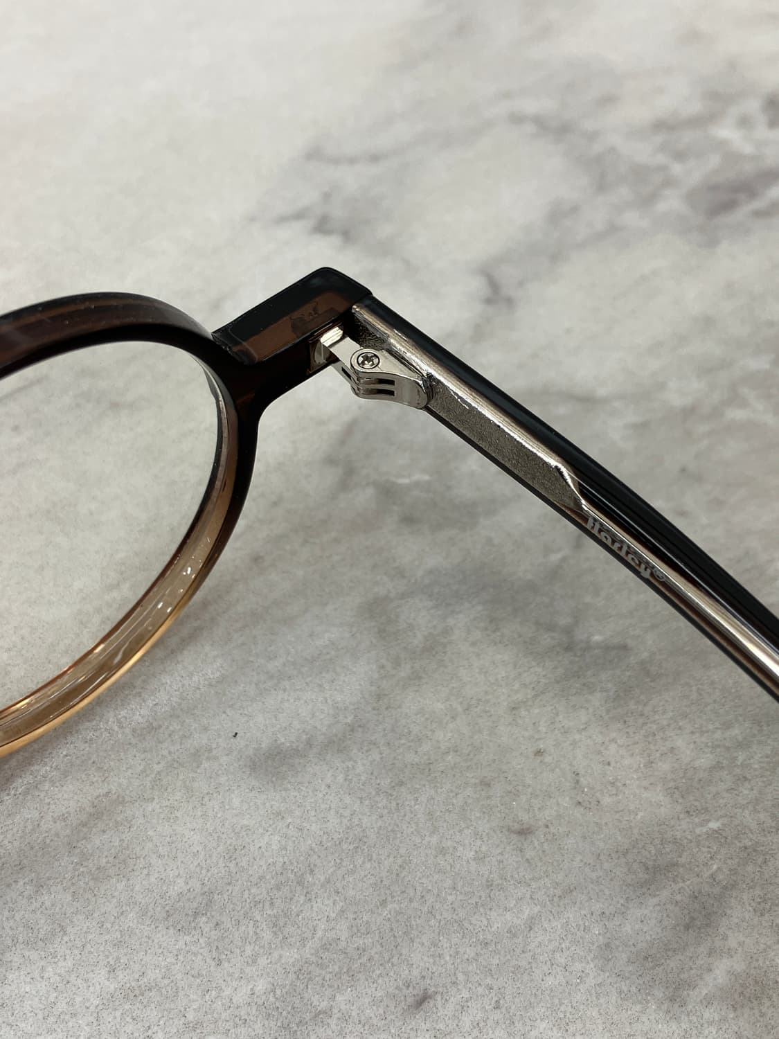 B60 HL 브라운 투톤 라운드 뿔테 안경7671 상품이미지3