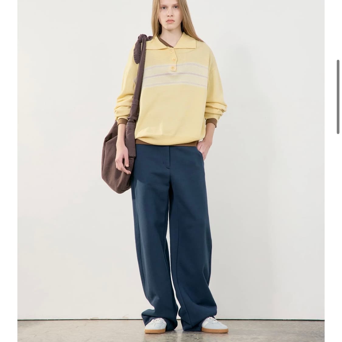 로우클래식 피그먼트 워시드 크로스 포켓 백 브라운 상품이미지2