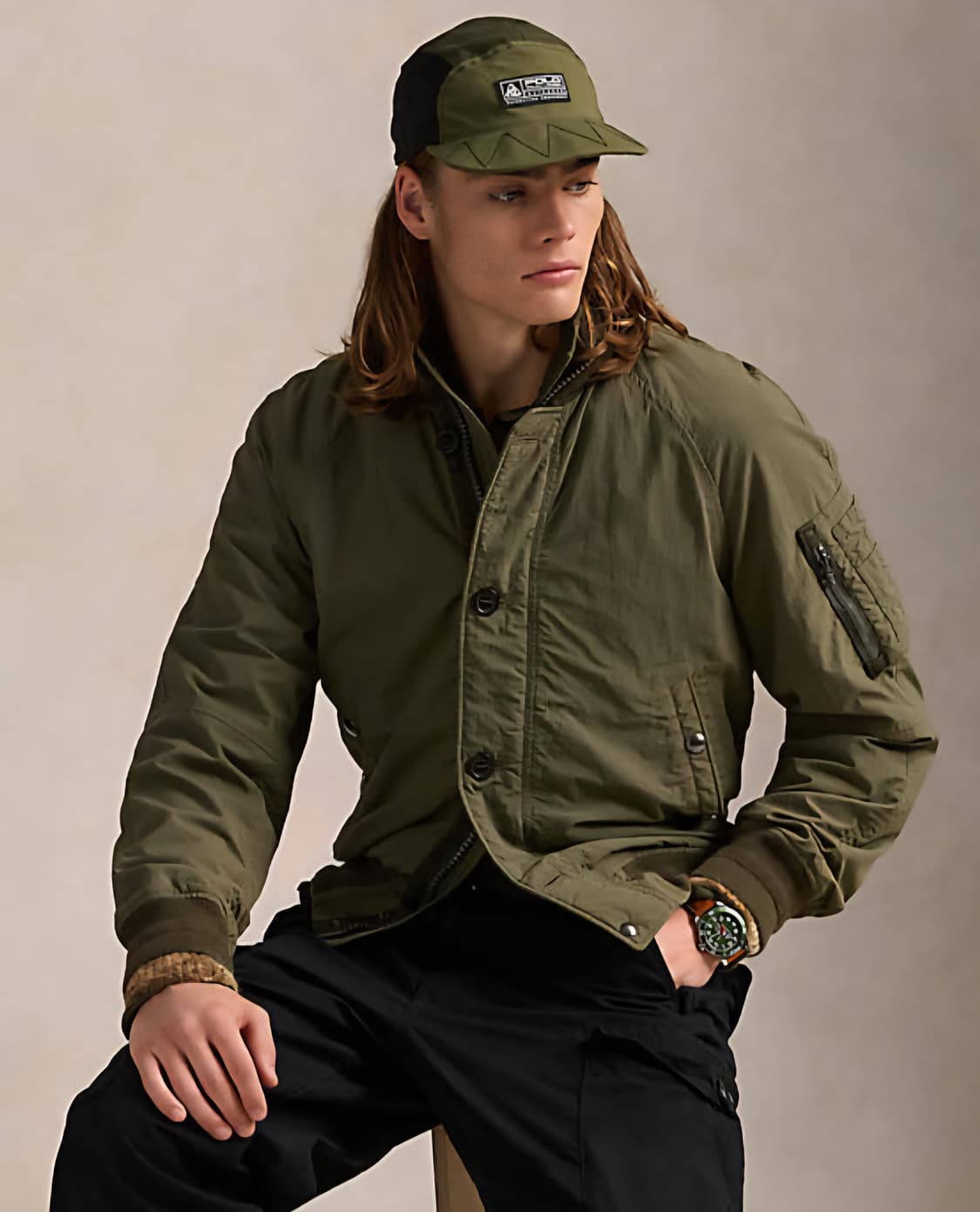 (L)폴로 랄프로렌 25fw 인슐레이트 보머자켓 올리브 상품이미지1