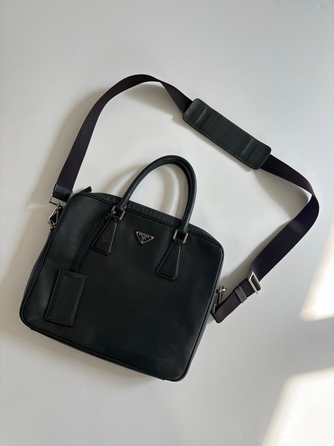 Prada 프라다 사피아노 가죽 브리프케이스 상품이미지1