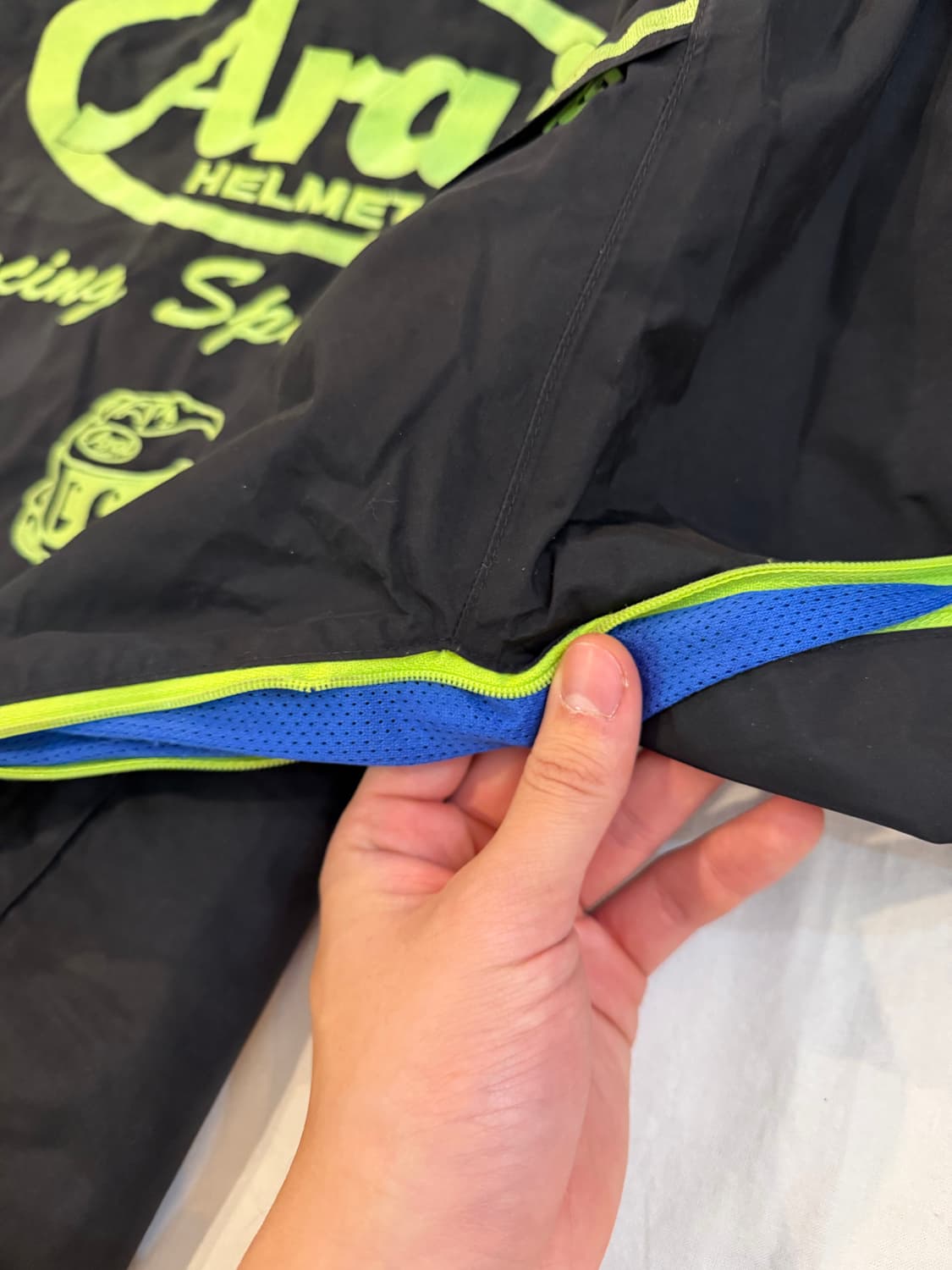 아라이 헬멧 블랙 형광 빅로고 라이더 자켓 바람막이 상품이미지2