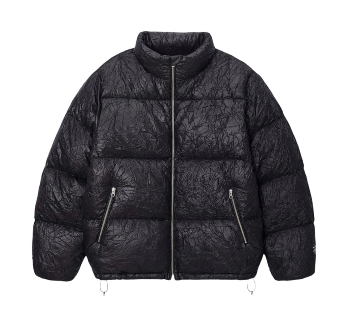 스투시 stussy 링클 나일론 푸퍼 패딩 블랙 L 상품이미지5