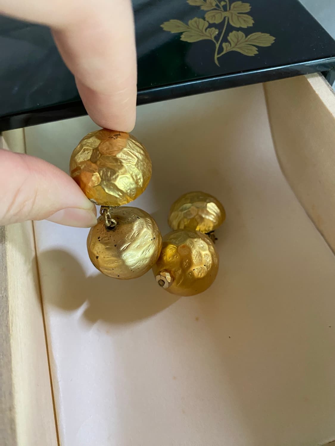 빈티지 금색 볼 귀걸이 귀찌 상품이미지2