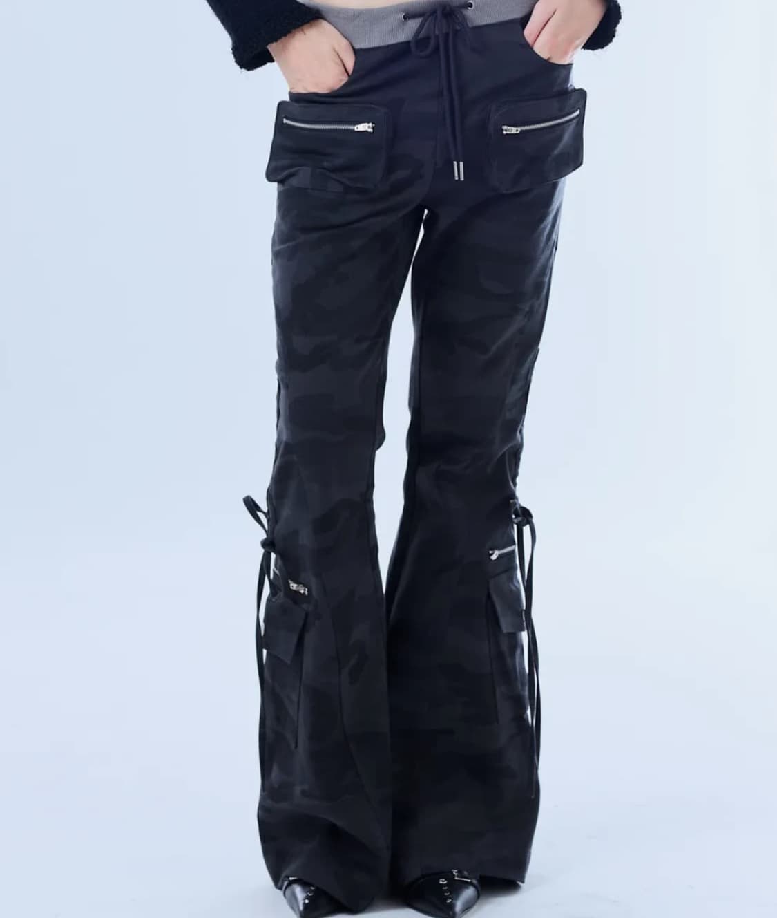 러브이즈트루 부츠컷 포켓 카고 팬츠 카모 (택O 새상품)   상품이미지1