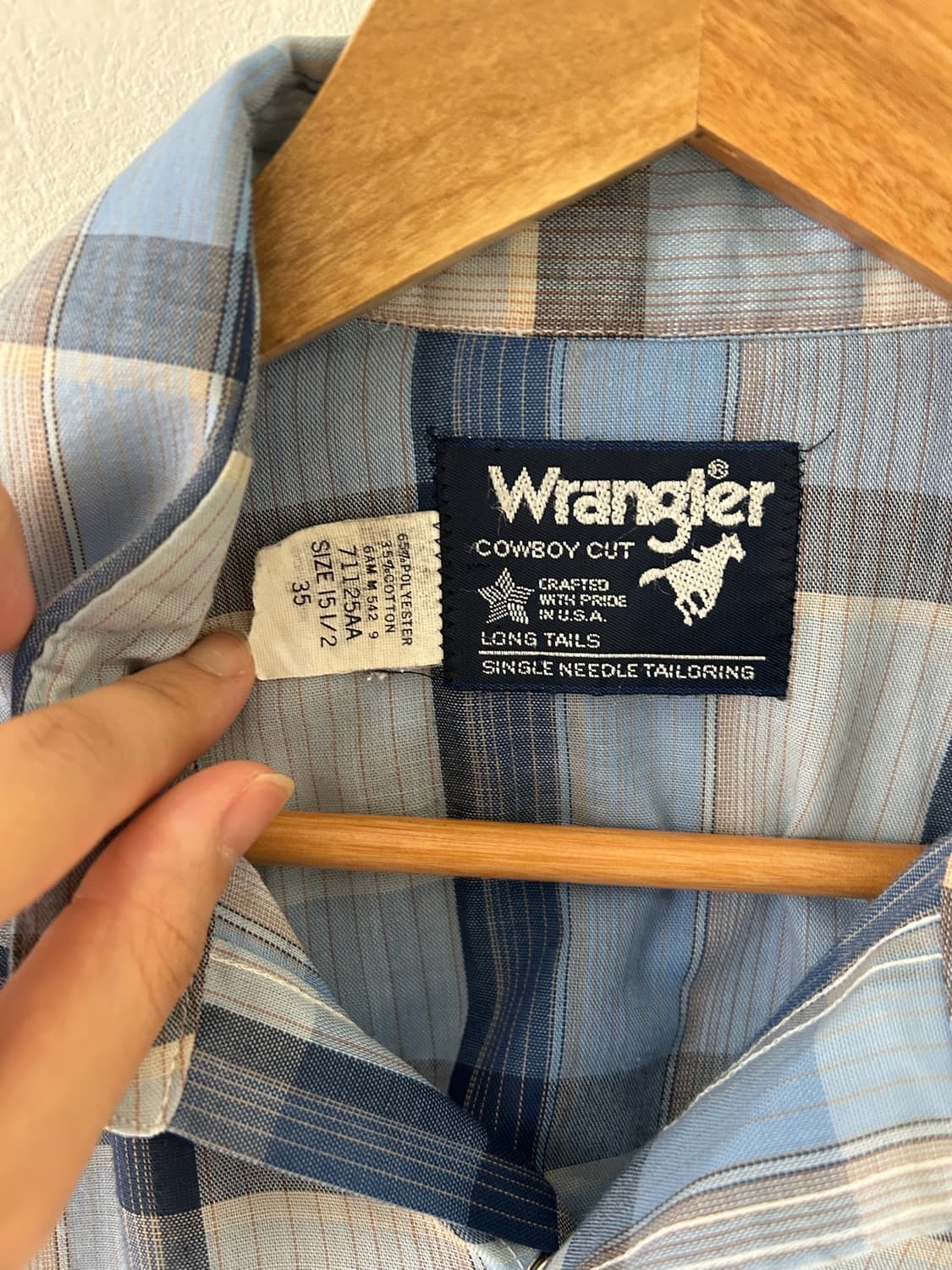 80's vtg Wrangler cowboy-cut  Western sh 상품이미지5