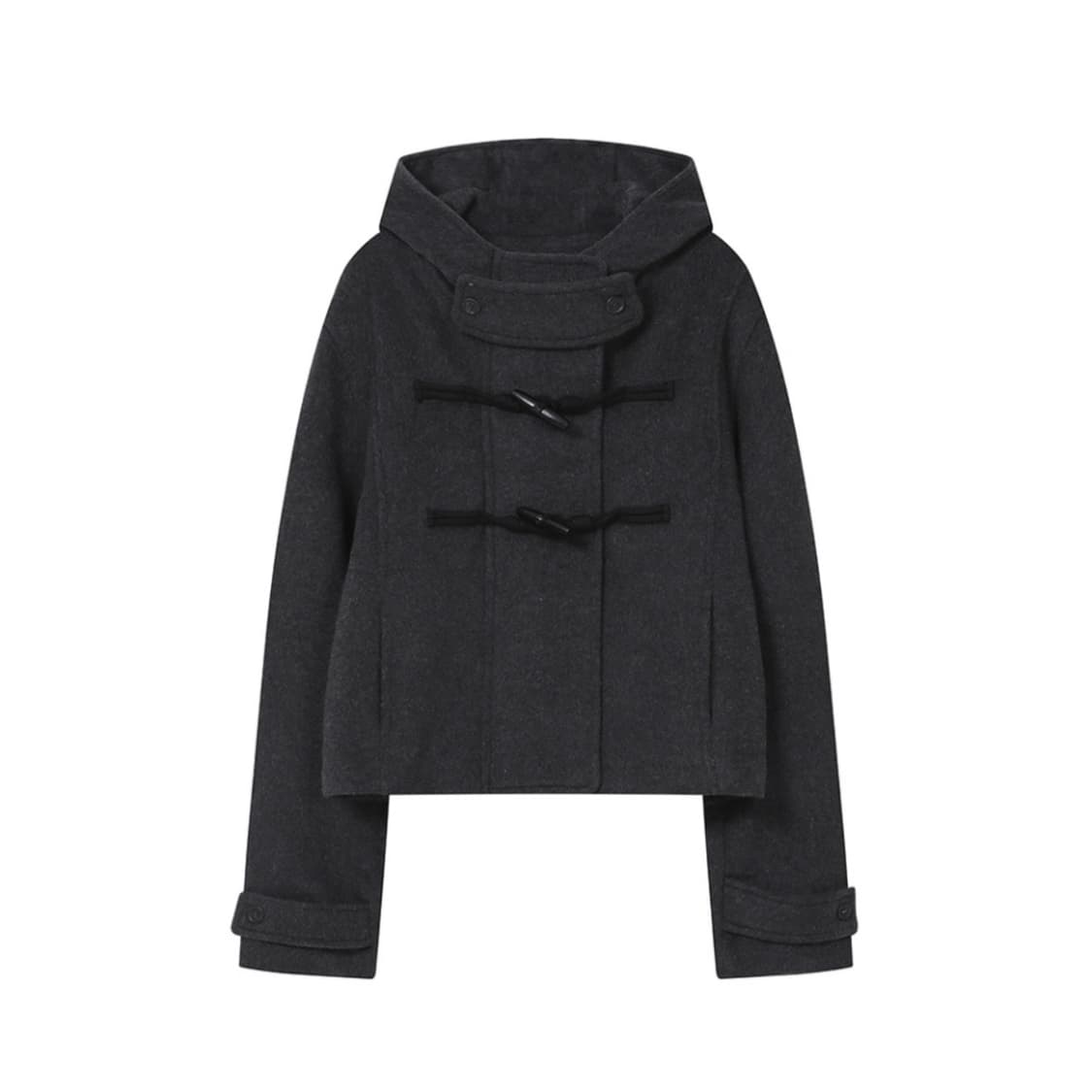 미세키서울 더플 후디 숏코트 차콜 상품이미지1