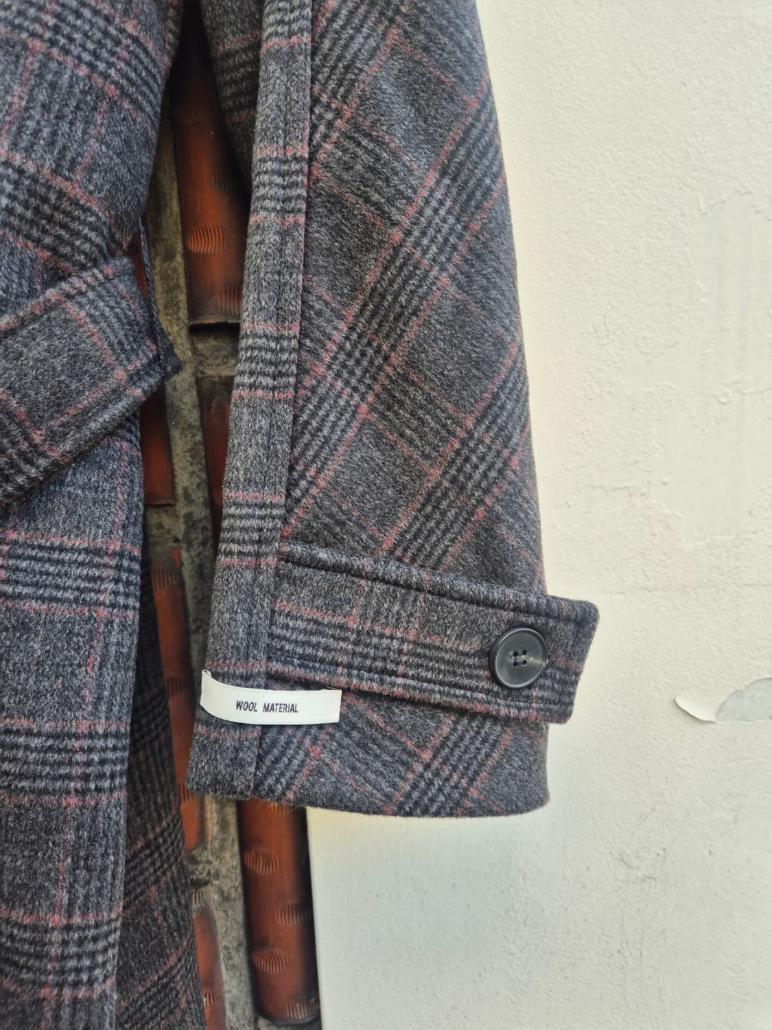 런던버스 울 체크 롱 코트입니다 상품이미지4