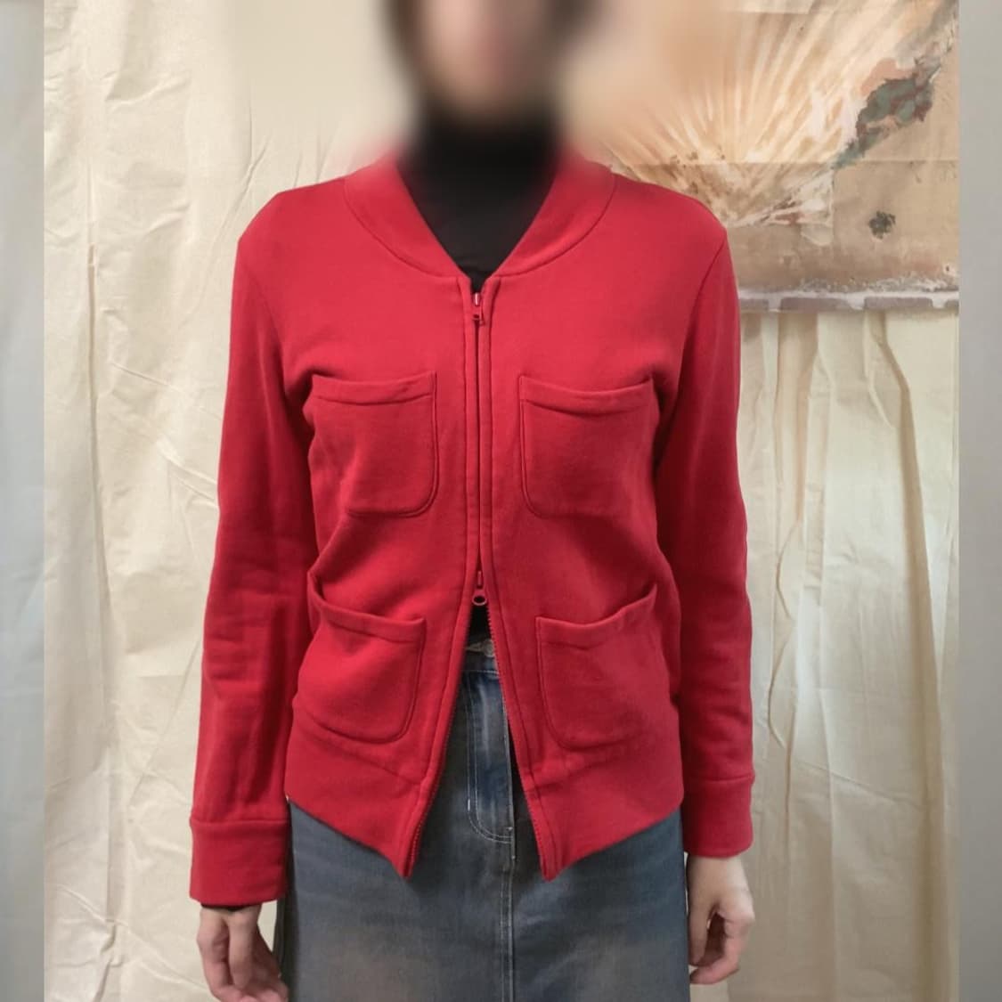 Limi feu 코튼 레드 봄버 자켓 상품이미지1