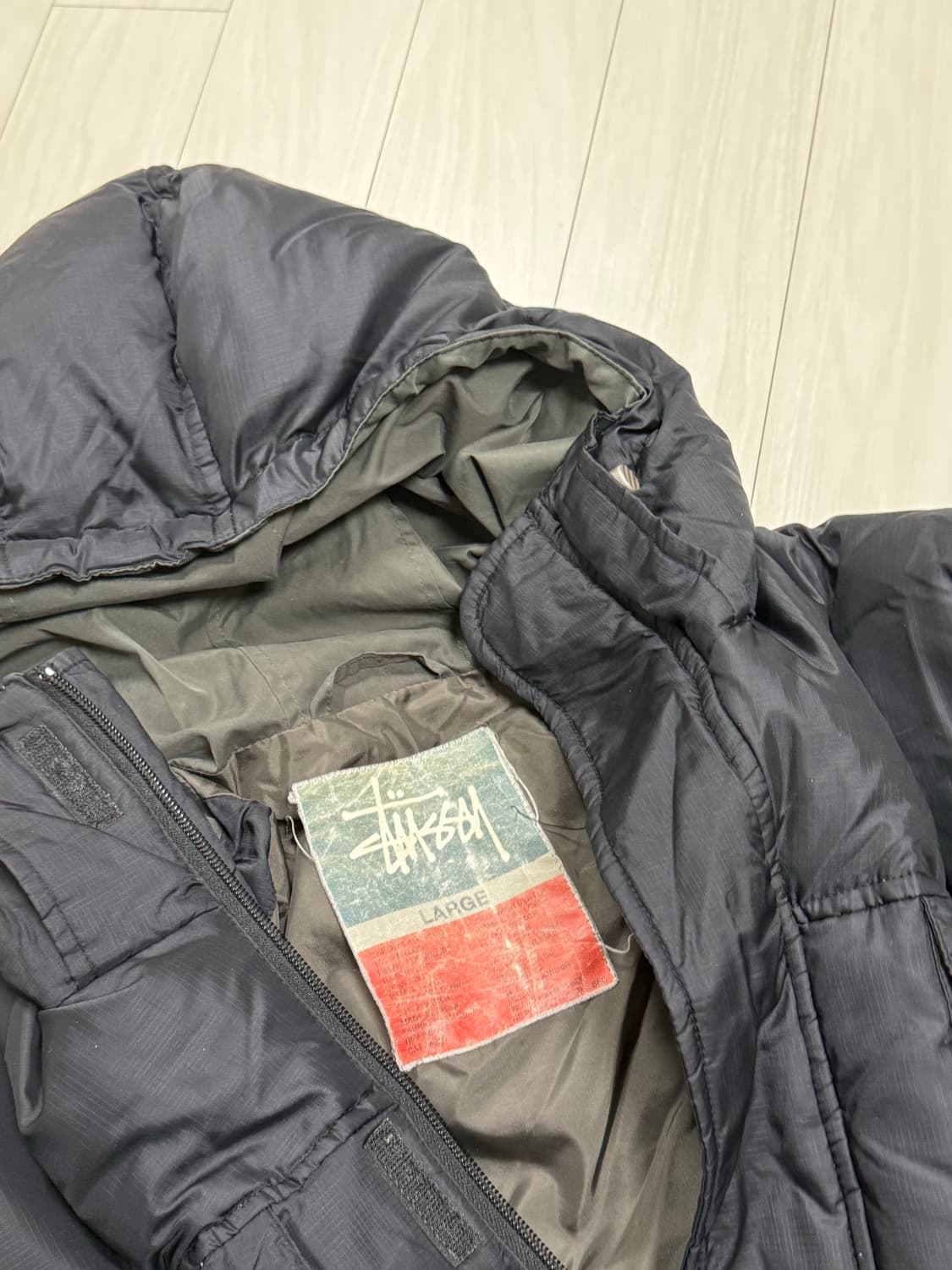 올드 스투시 구스다운 L 상품이미지4