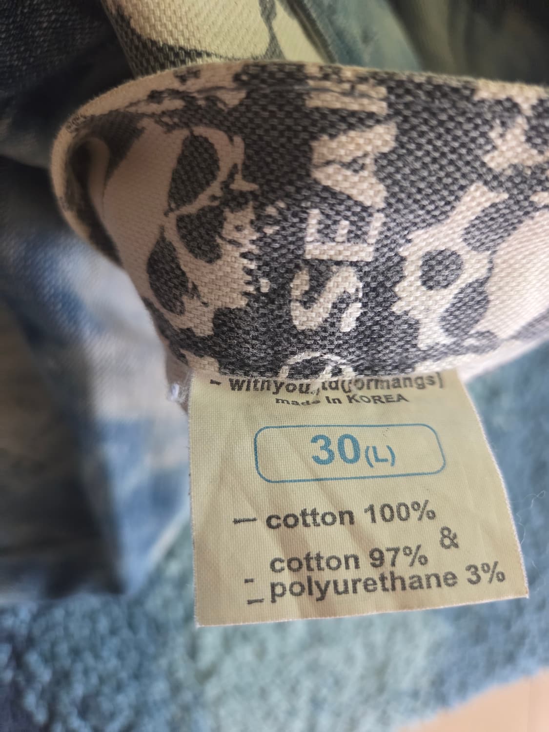 Rolli jeans 애시드워시 디스트로이드 데미지 데님 자수 빈티지  상품이미지5