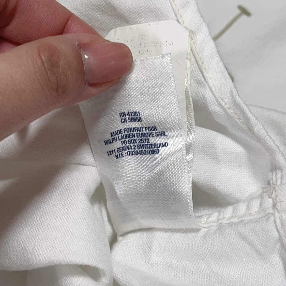 [정품] 폴로 화이트 / 빅포니 솔리드 셔츠 [ M(10-12) ] 상품이미지8