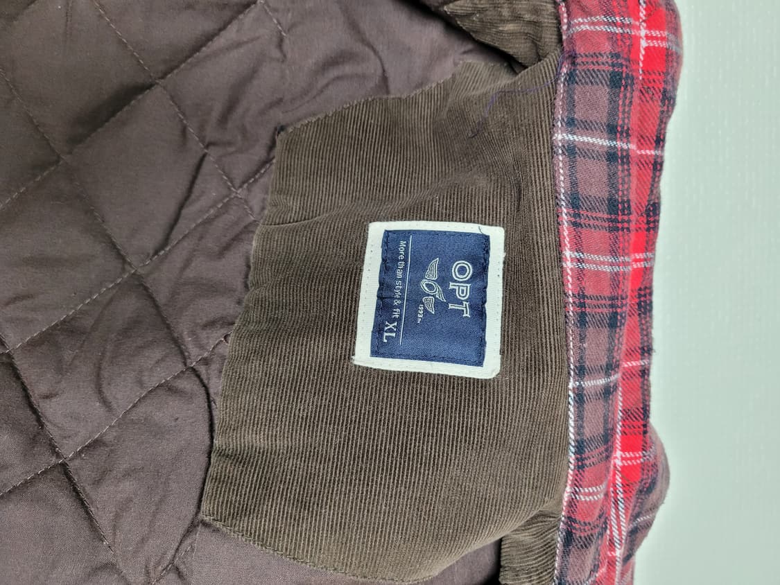 오피티 OPT 남자 패딩 체크셔츠 XL 레드 상품이미지9