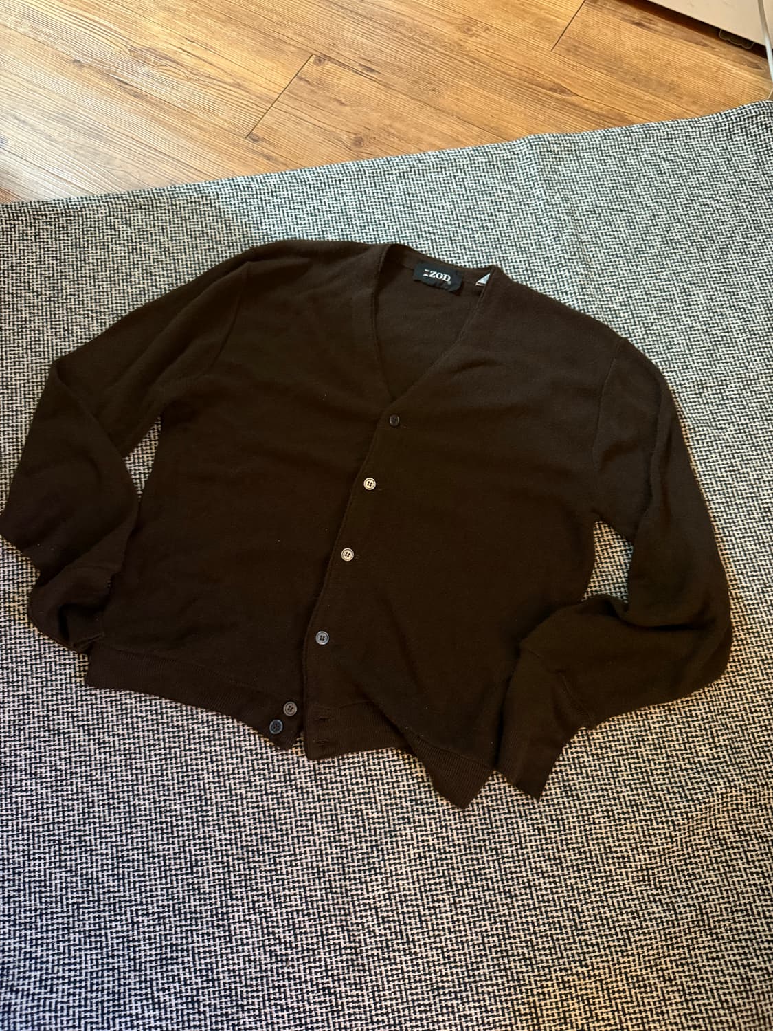 usa 90s izod orlon 가디건 브라운 M 상품이미지1