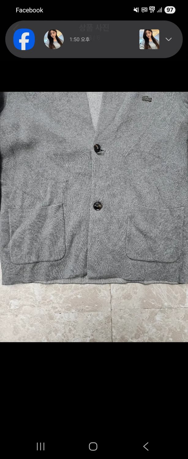 라코스테  코튼 남성 그레이 가디건 5 상품이미지3