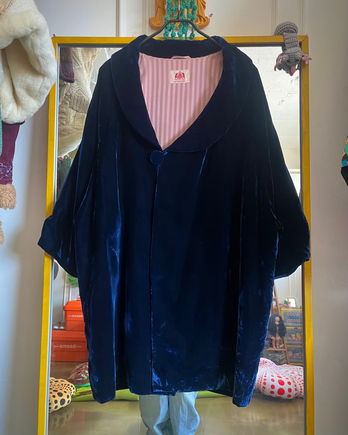 ~1990s MITSUKOSHI Velour Hanten Robe 상품이미지6