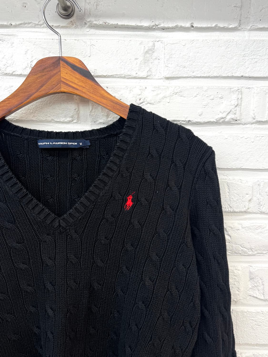 폴로 스포츠 블랙 꽈베기 니트 상품이미지4