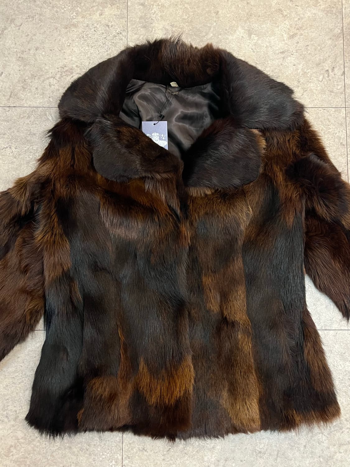 빈티지 페이크 퍼 자켓 브라운 42 #csz2647 상품이미지4