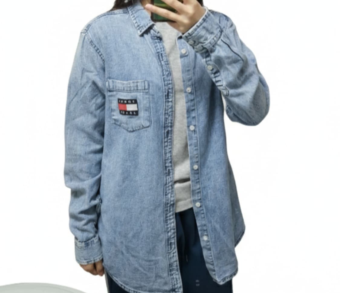 타미 진스 데님 셔츠M/빈티지 상품이미지2