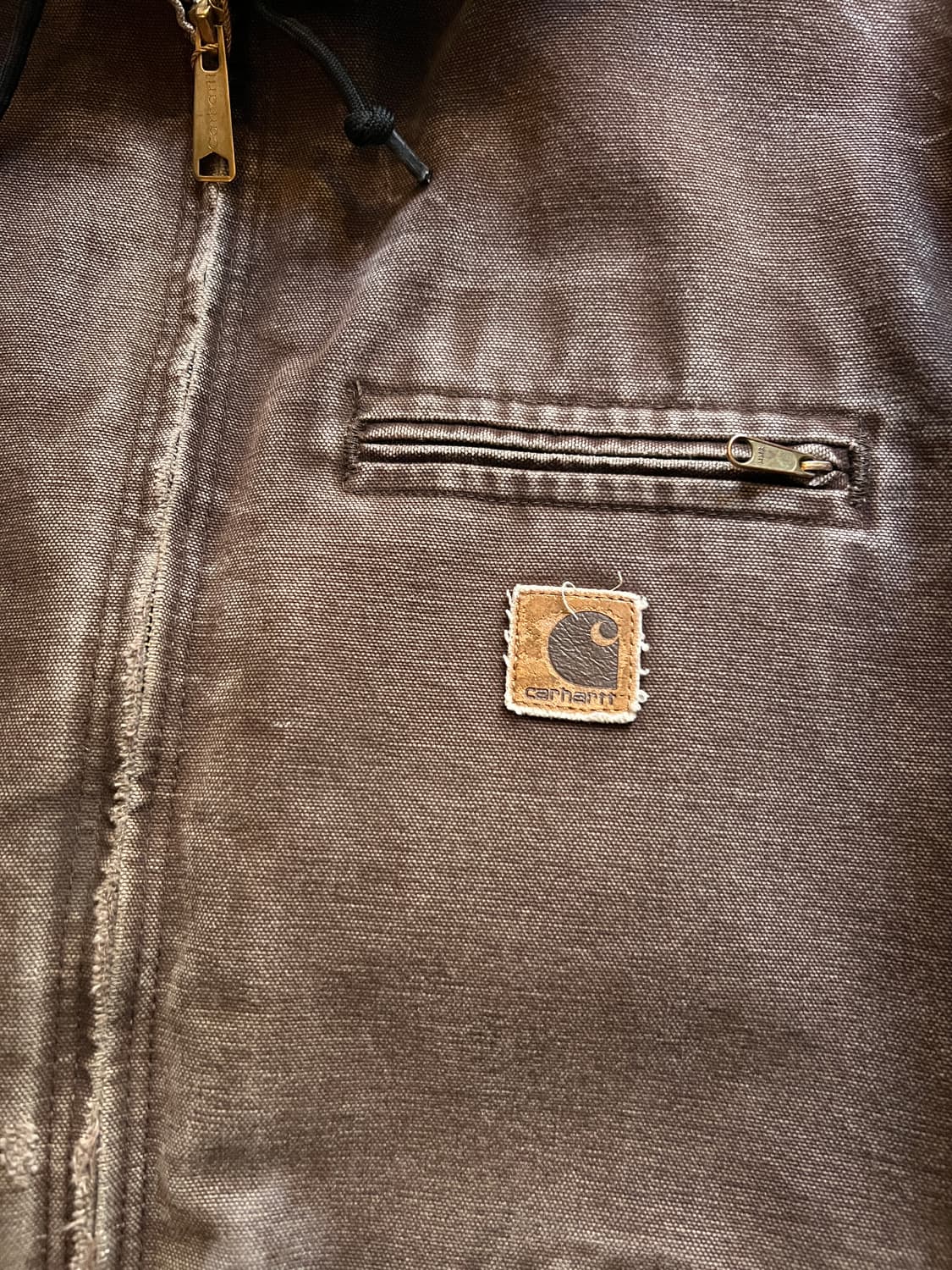 [M]칼하트 USA J141 빈티지 워싱 다크브라운 액티브 워크 자켓 상품이미지4