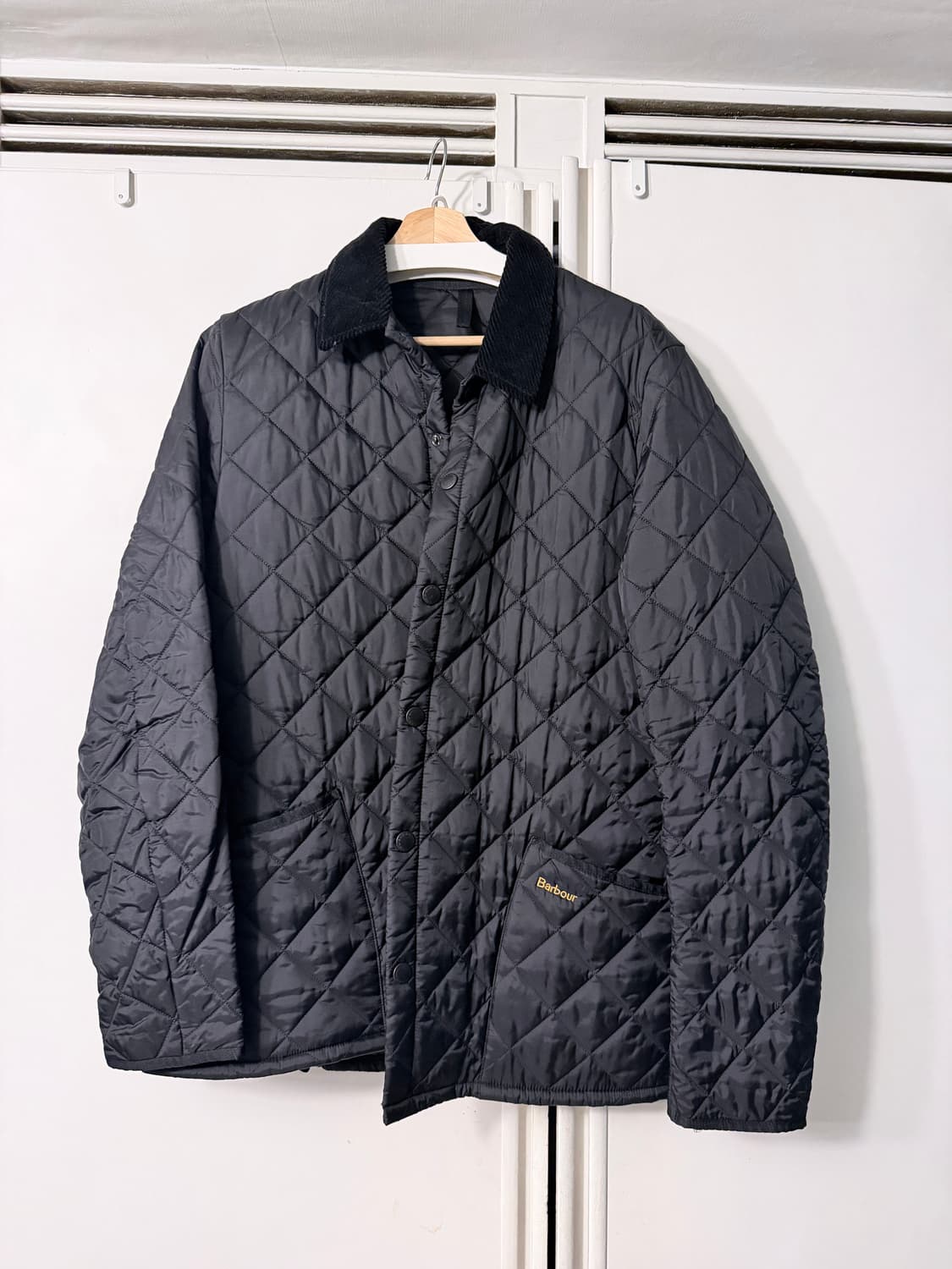 바버 블랙 퀼팅 자켓 L 상품이미지1