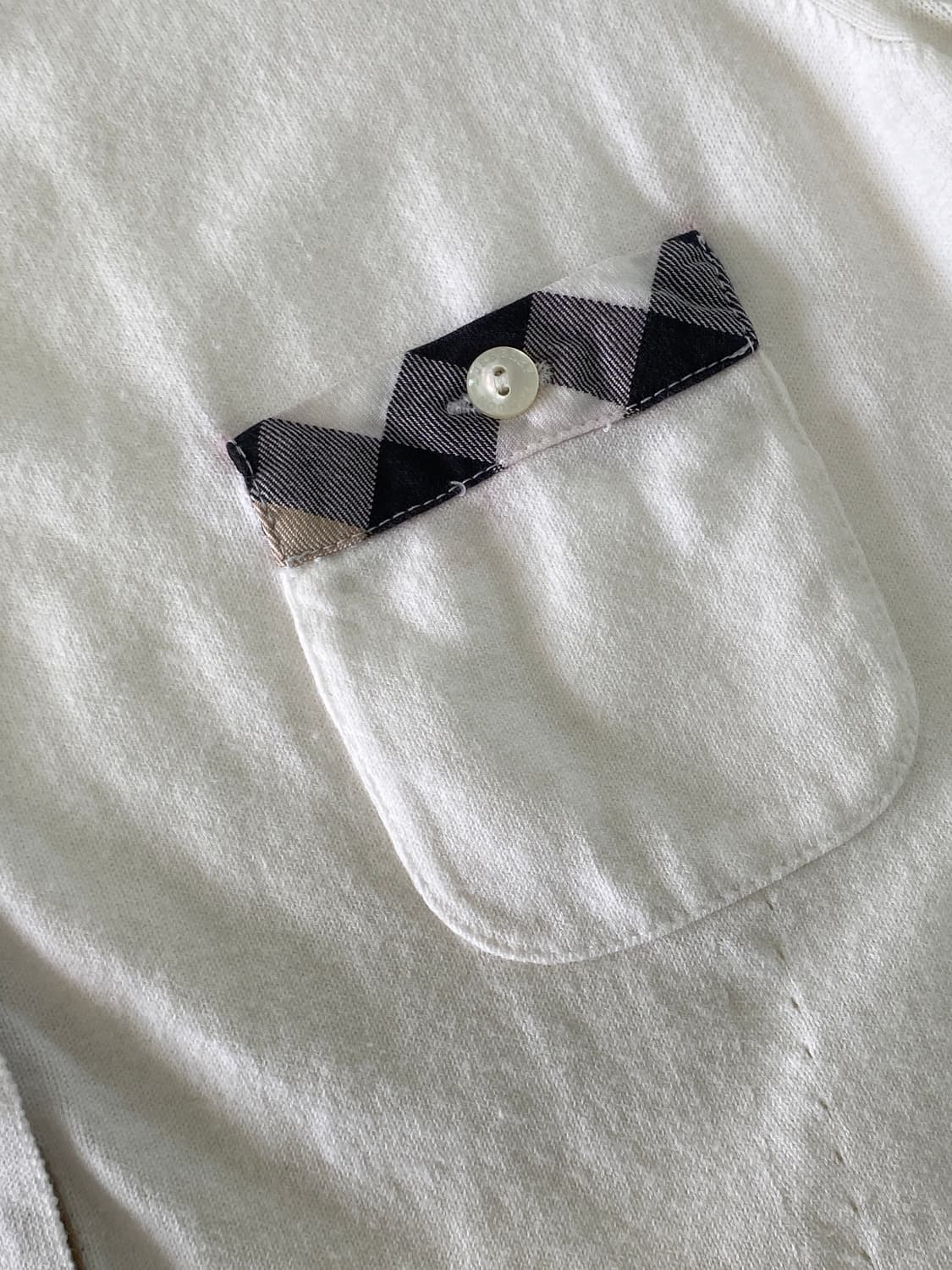 BURBERRY 버버리 체크 코튼 PK 티셔츠 S 상품이미지9