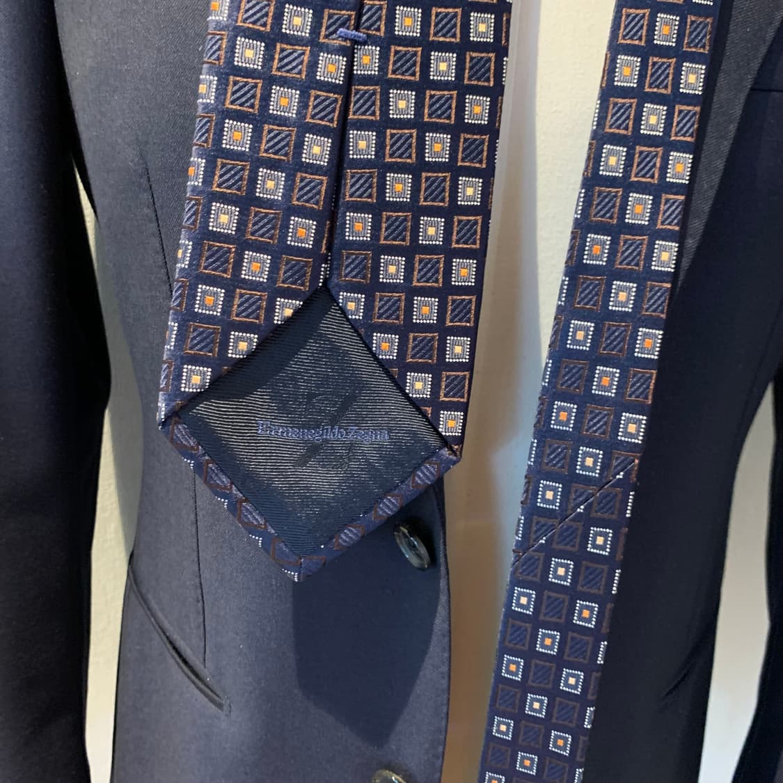 에르메네질도제냐 이태리 100실크 명품넥타이 최상급 A+등급 네이비 상품이미지2