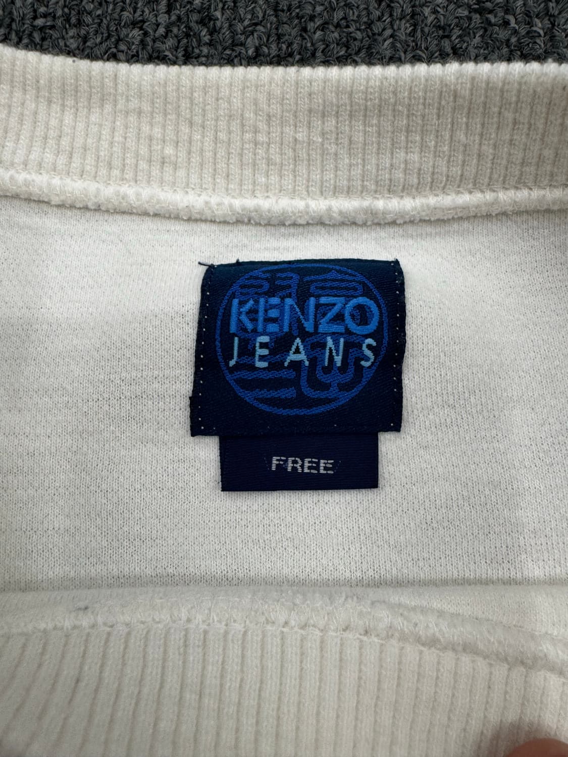 OS)KenZo Jeans 빈티지 로고 자수 니트 상품이미지4