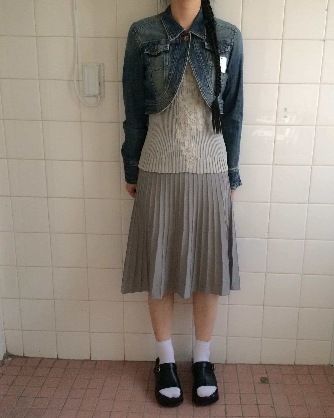 Denim bolero jacket 상품이미지1