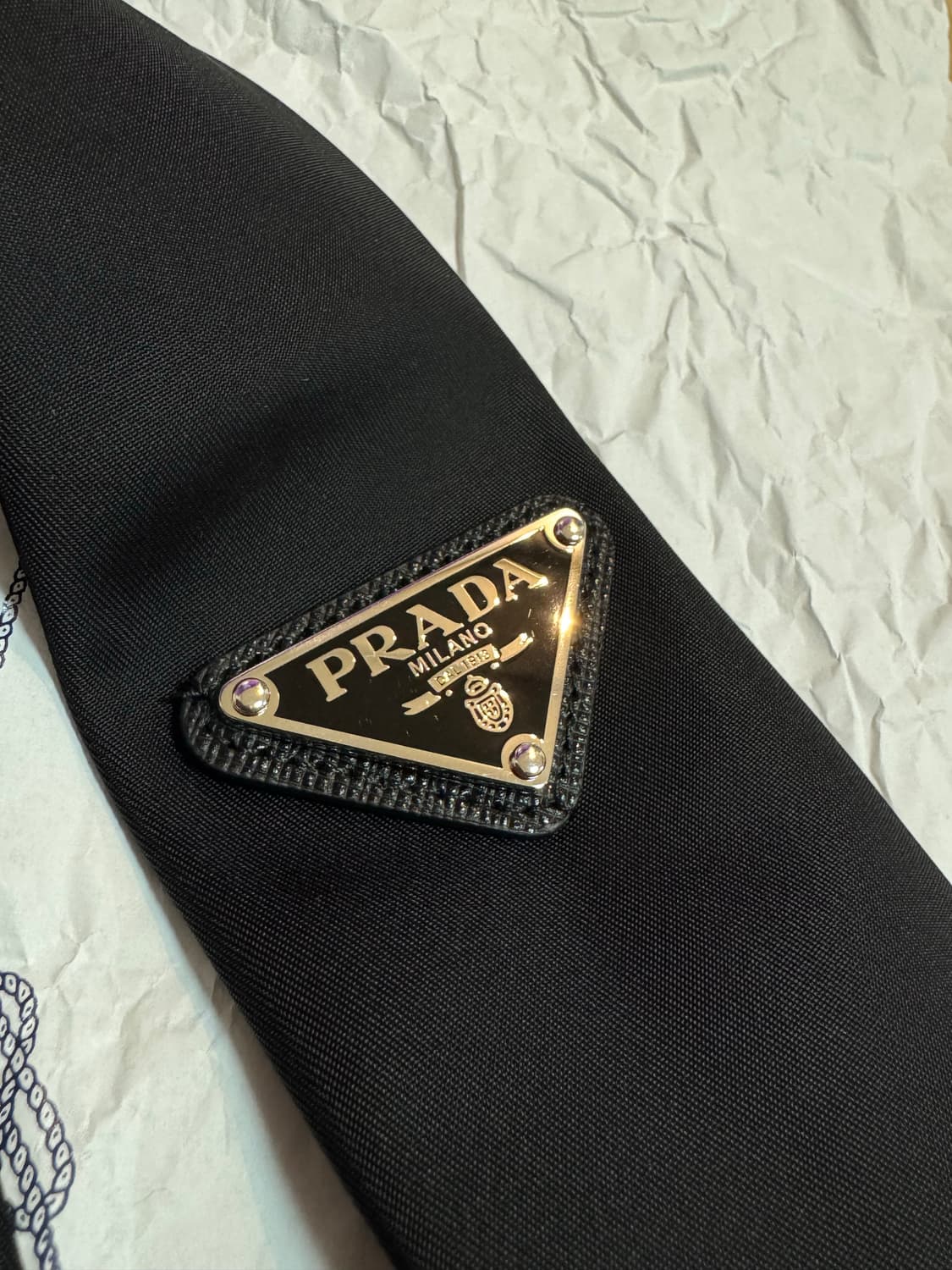 [150] 프라다 리나일론 개버딘 타이 블랙 상품이미지4