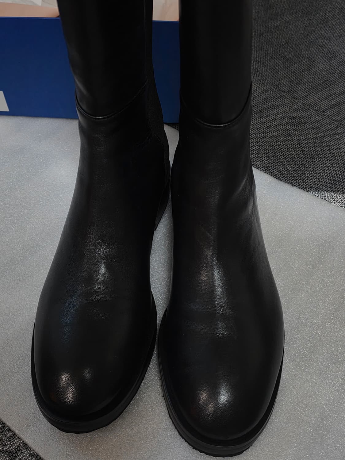 스튜어트 와이츠먼 킬란 블랙 소가죽 롱부츠 245 새상품 상품이미지4