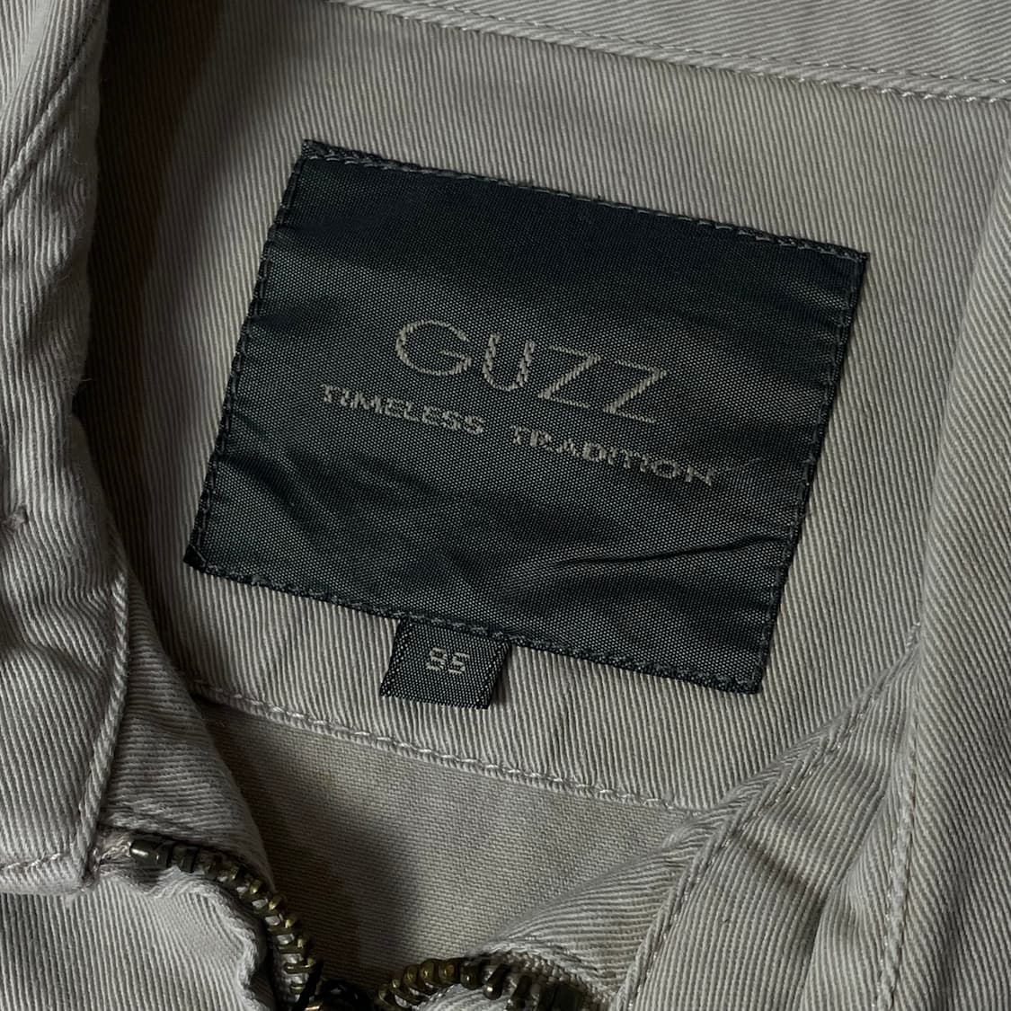 GUZZ 연베이지 자수로고 코튼 스윙 자켓 95 상품이미지6