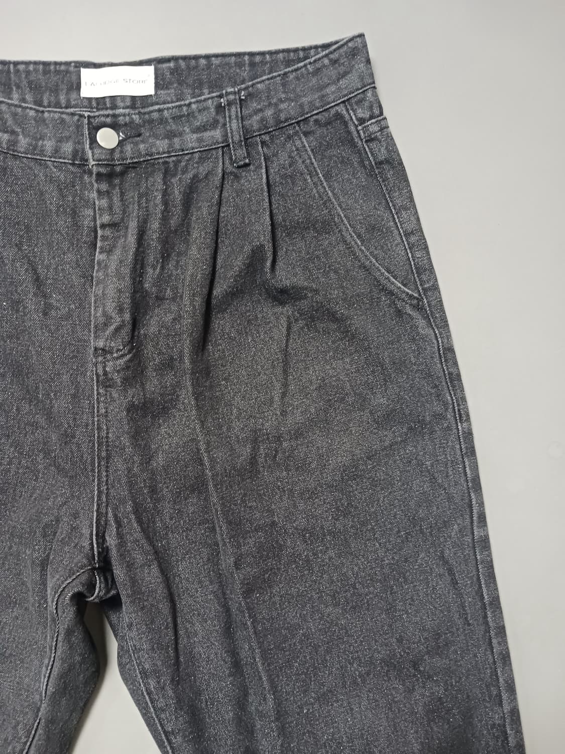 [32] 라퍼지스토어 와이드 블랙진 청바지 상품이미지4