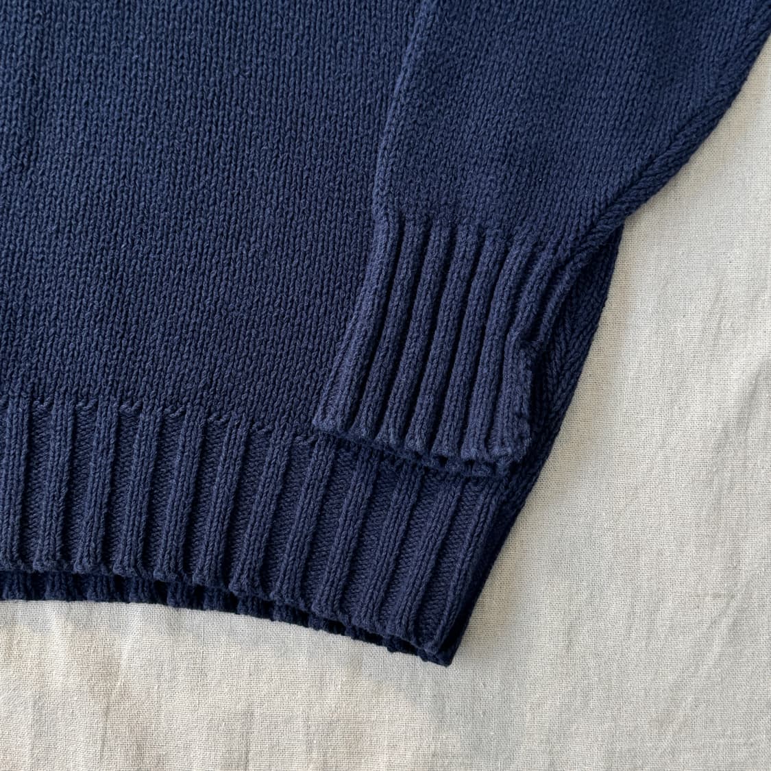 폴로랄프로렌 00s 재팬 나이가이 브이넥 코튼 니트 M 상품이미지3