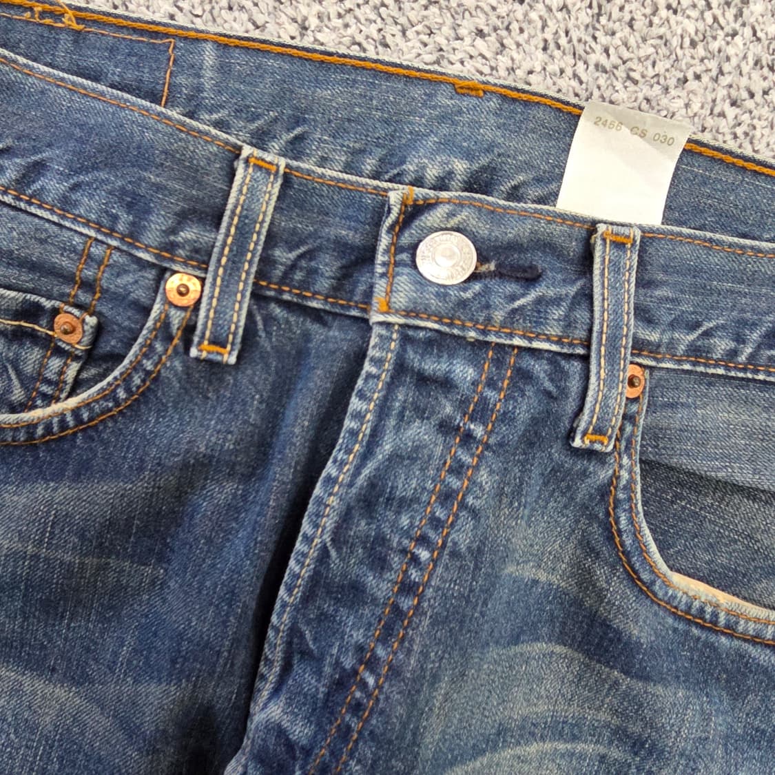 [W32 L30] 리바이스 워싱 데님팬츠 0121J 상품이미지2