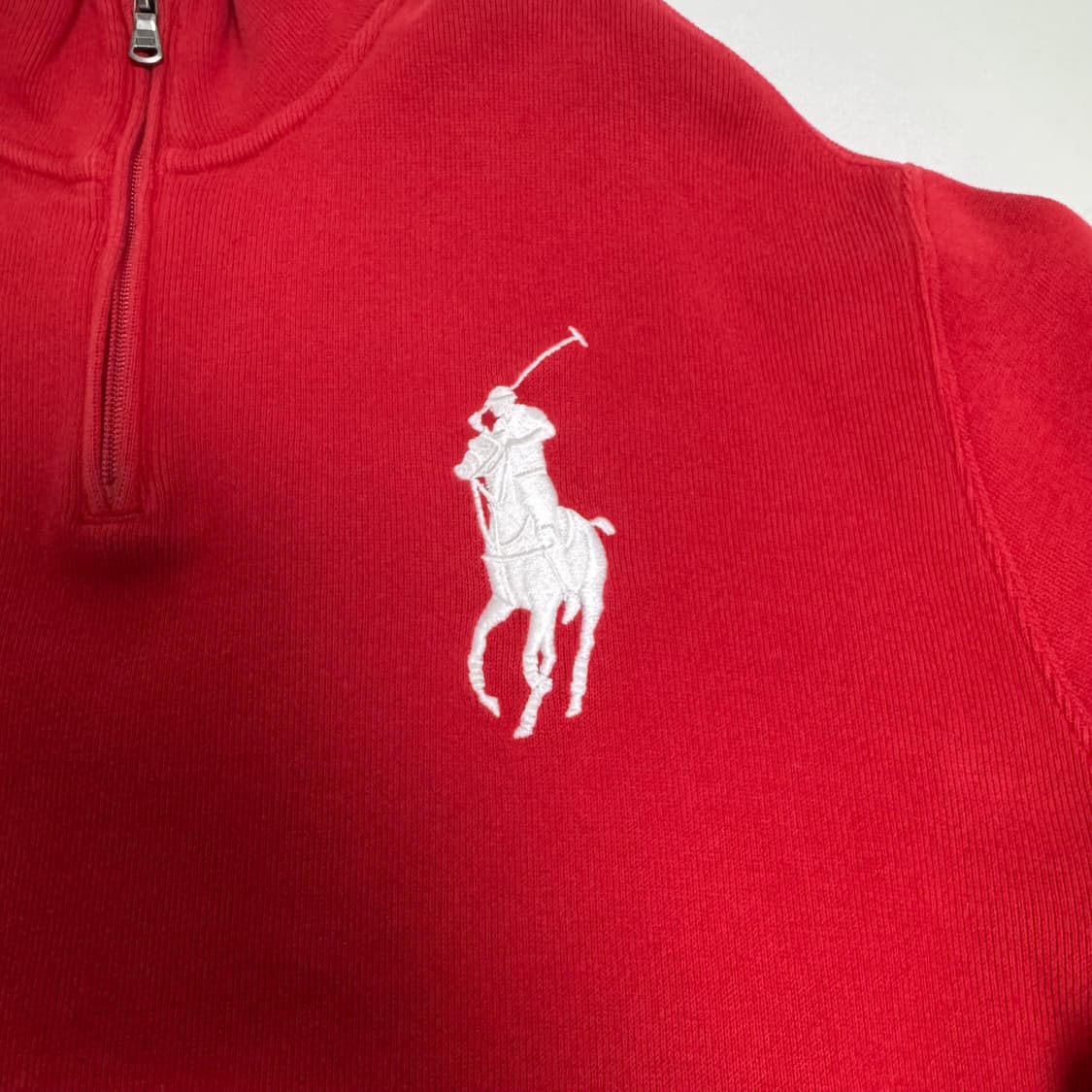 폴로 랄프로렌 레드 하프집업 XL 상품이미지2