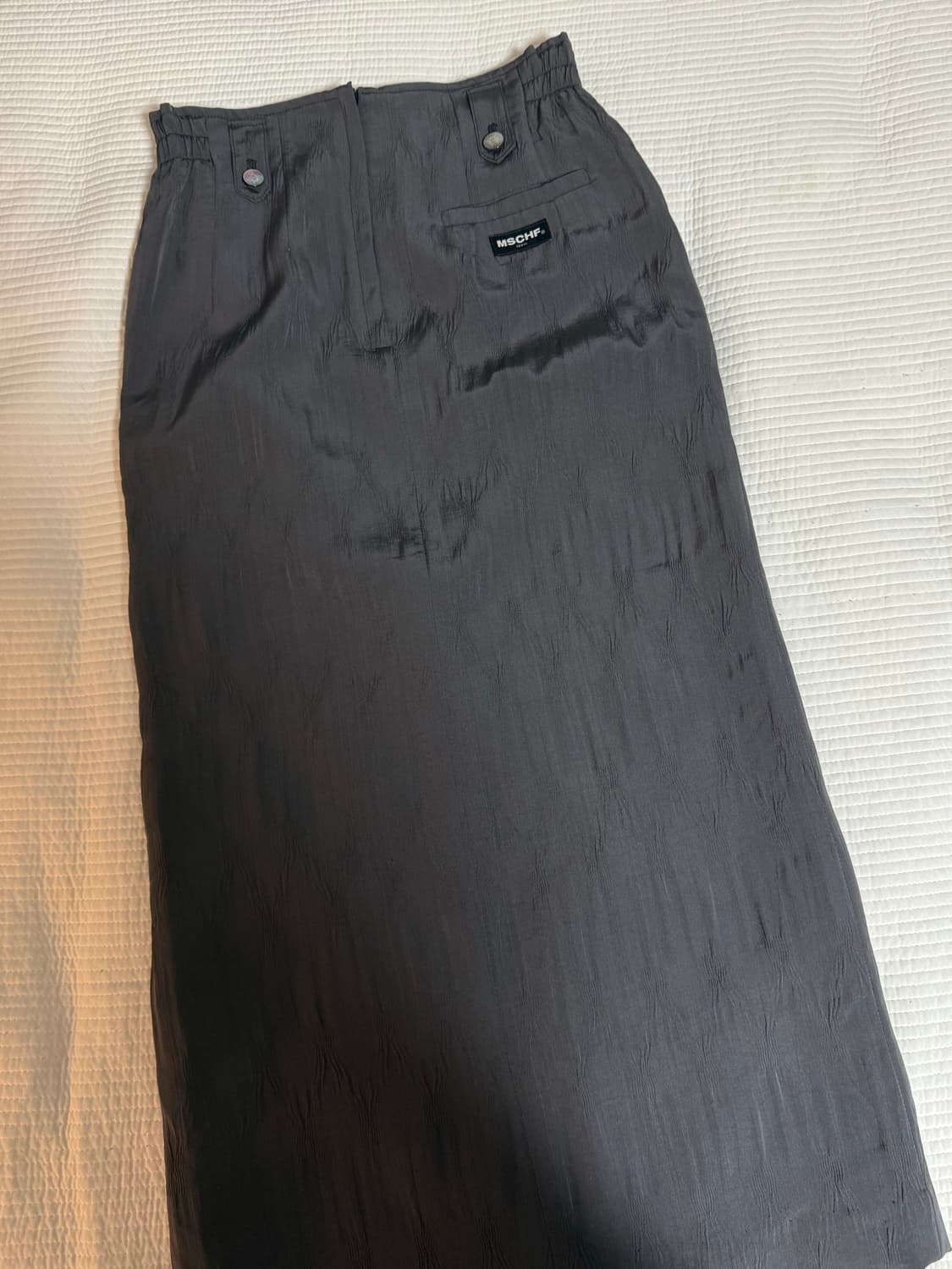 미스치프 트임 롱스커트 차콜 상품이미지3